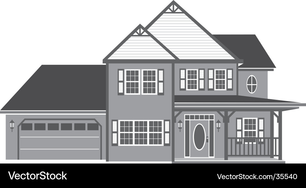 Victorian Farmhouse Home Vector Image