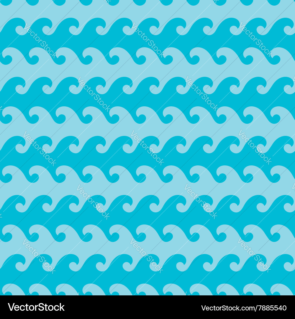 Wave seamless pattern vector image