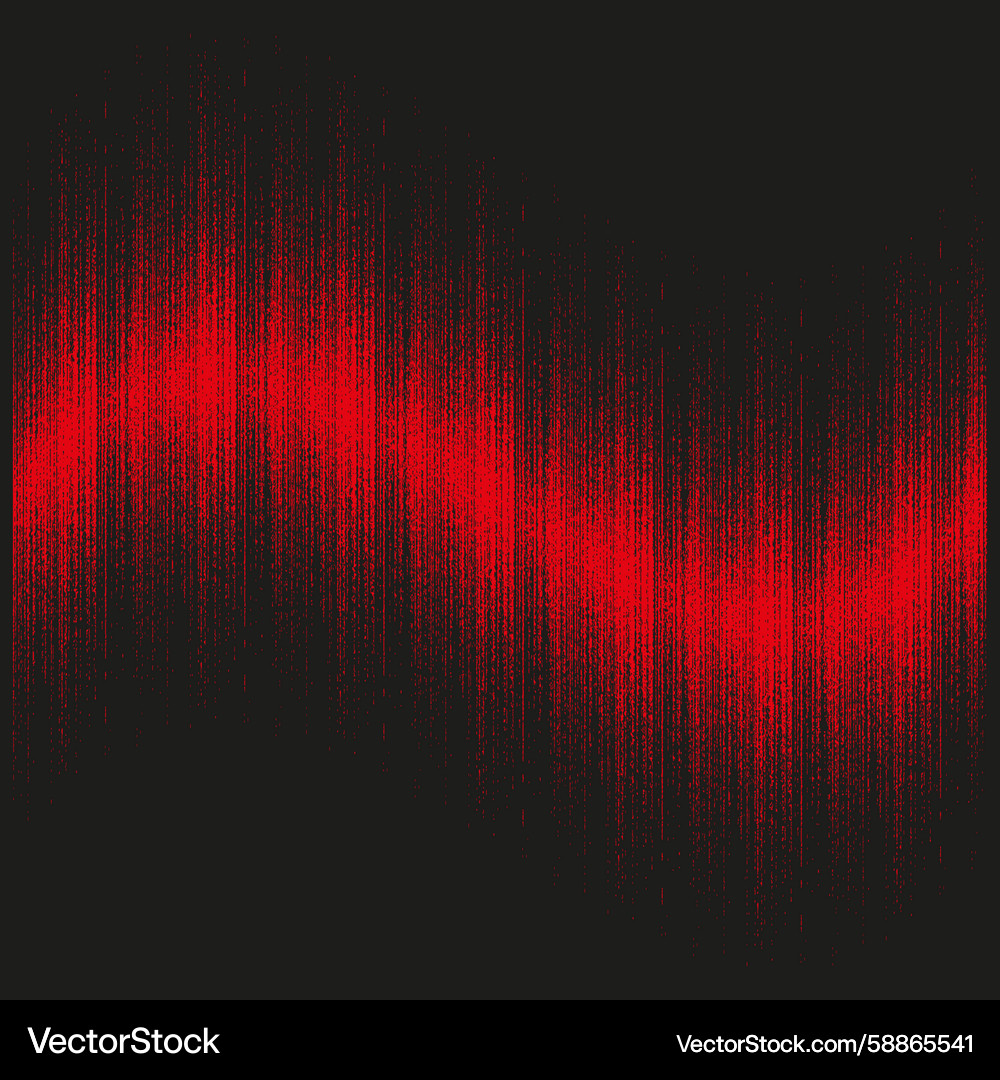 Abstract horizontal lines sound wave pattern red Vector Image