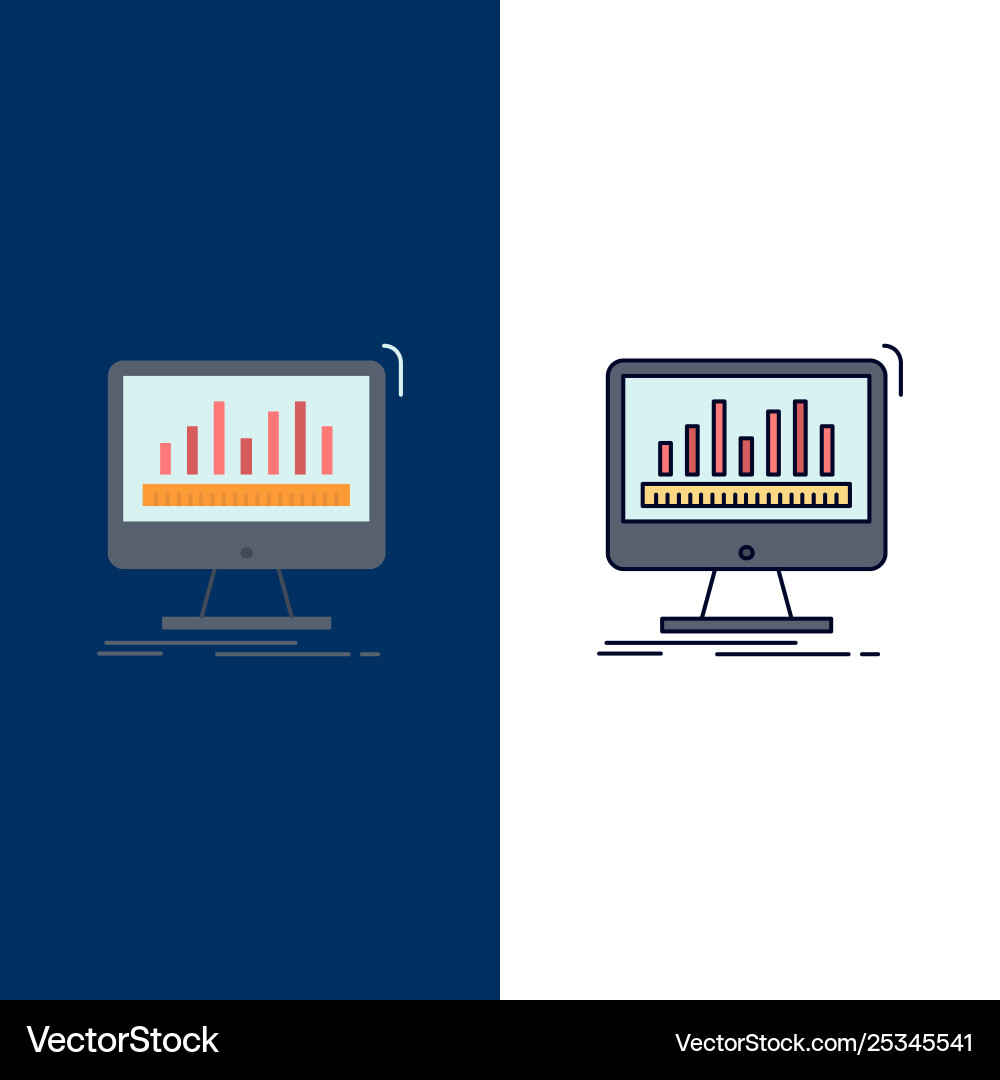 Analytics processing dashboard data stats flat vector image
