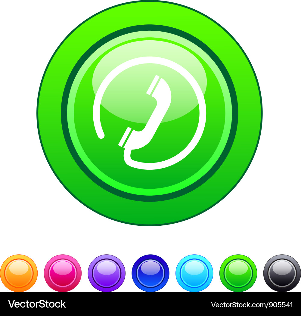 Call circle button vector image