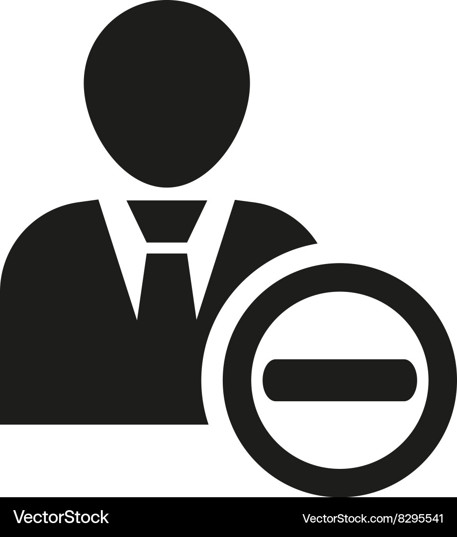 Delete user icon a friend Vector Image