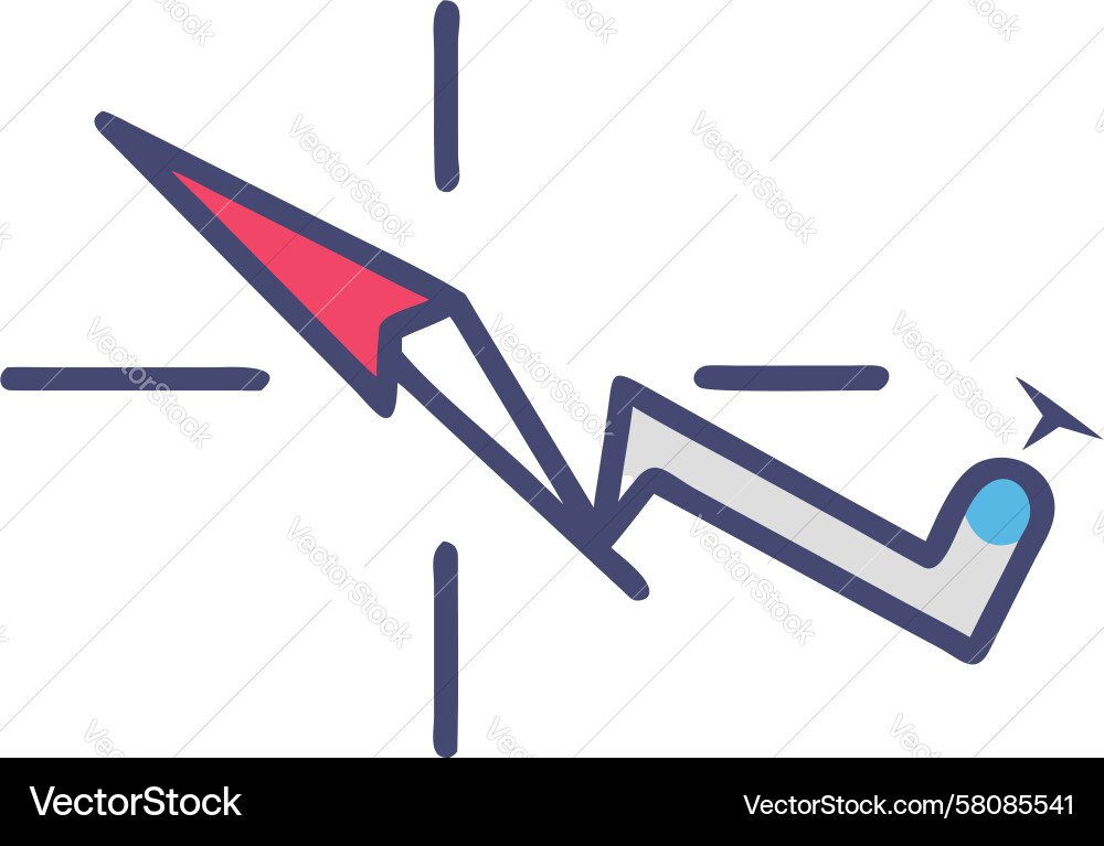 Fragmented Path Arrow Vector Image