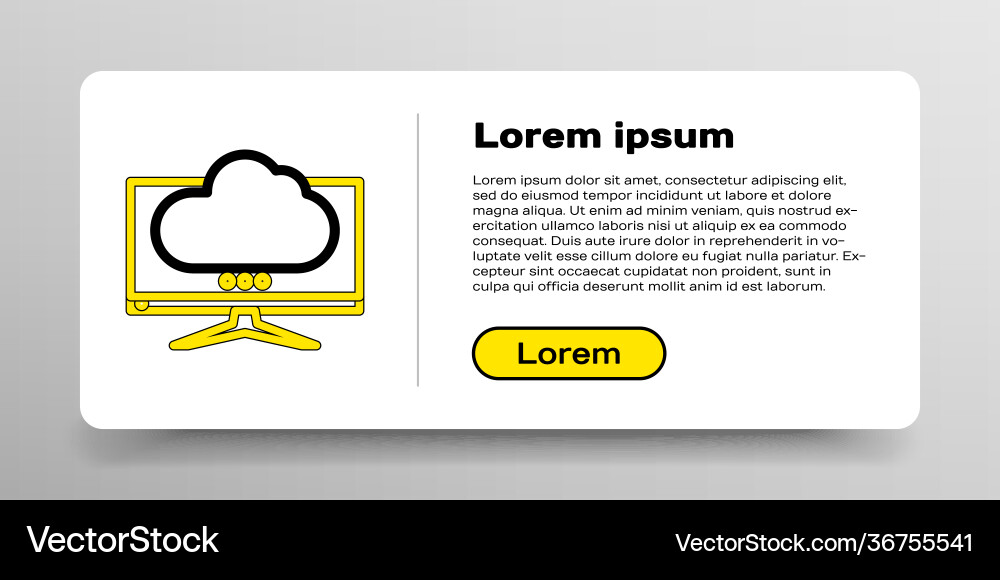 Line computer monitor screen icon isolated Line computer monitor screen icon isolated Vector Image