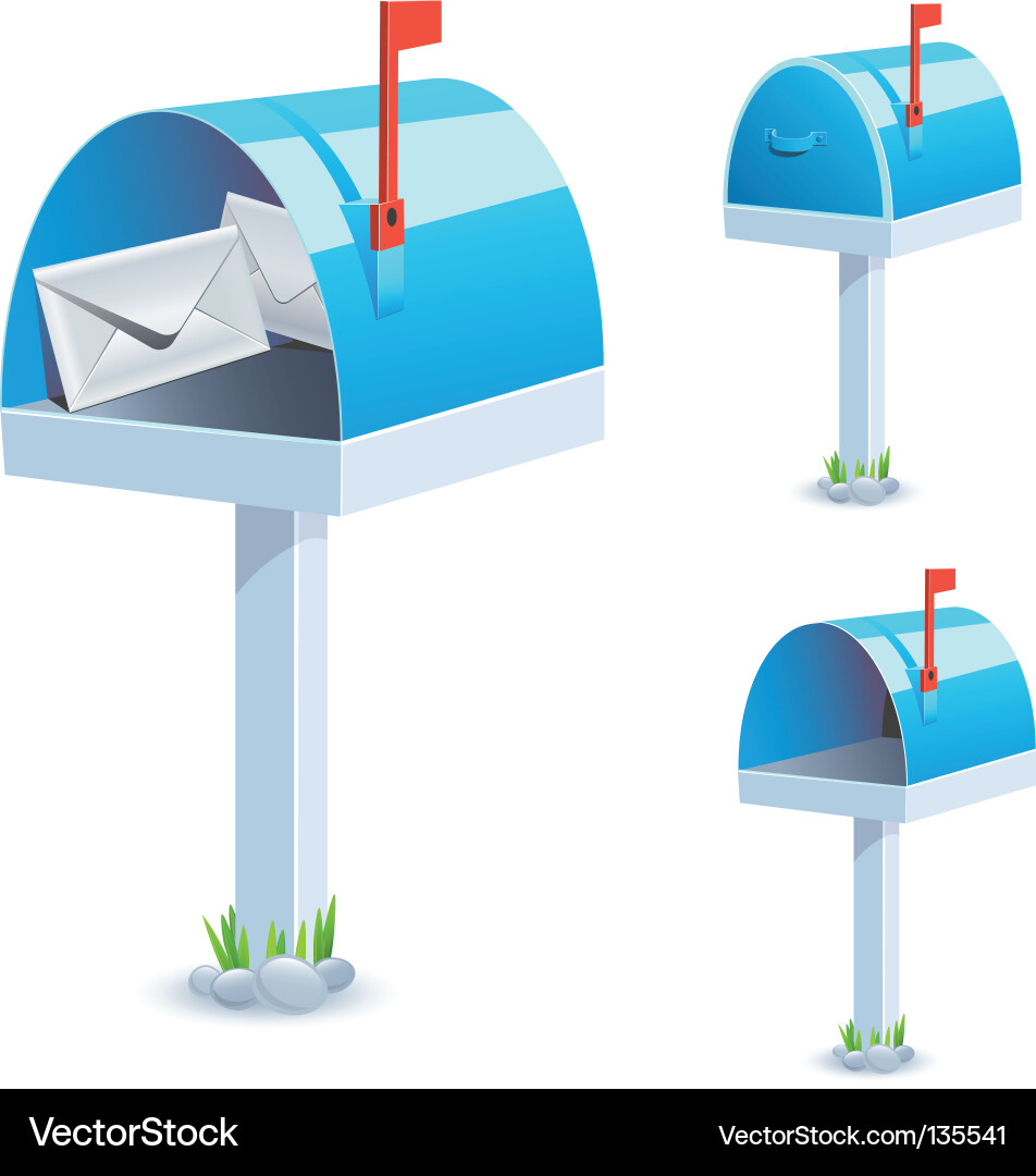Multiple Mailboxes vector image
