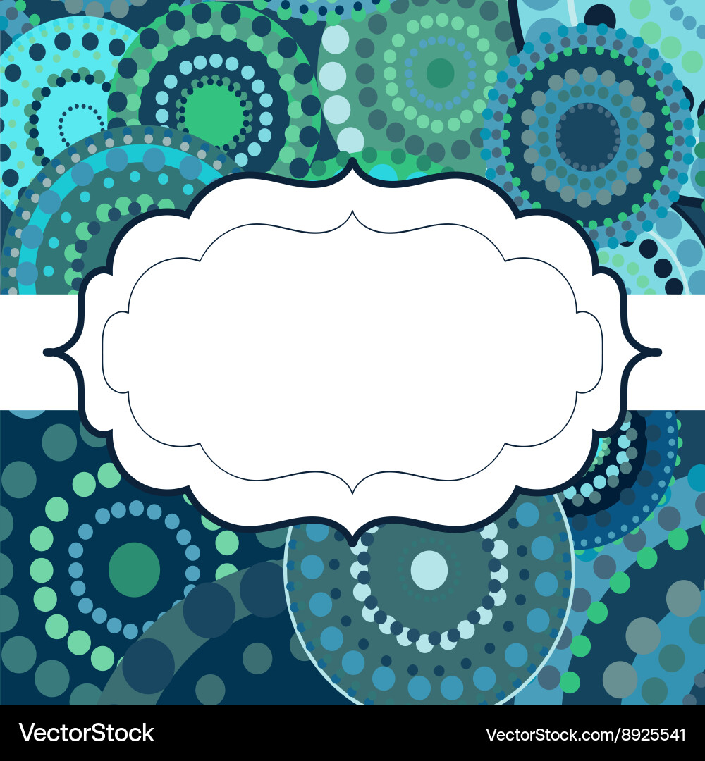 Patterned frame background invitation circular Vector Image