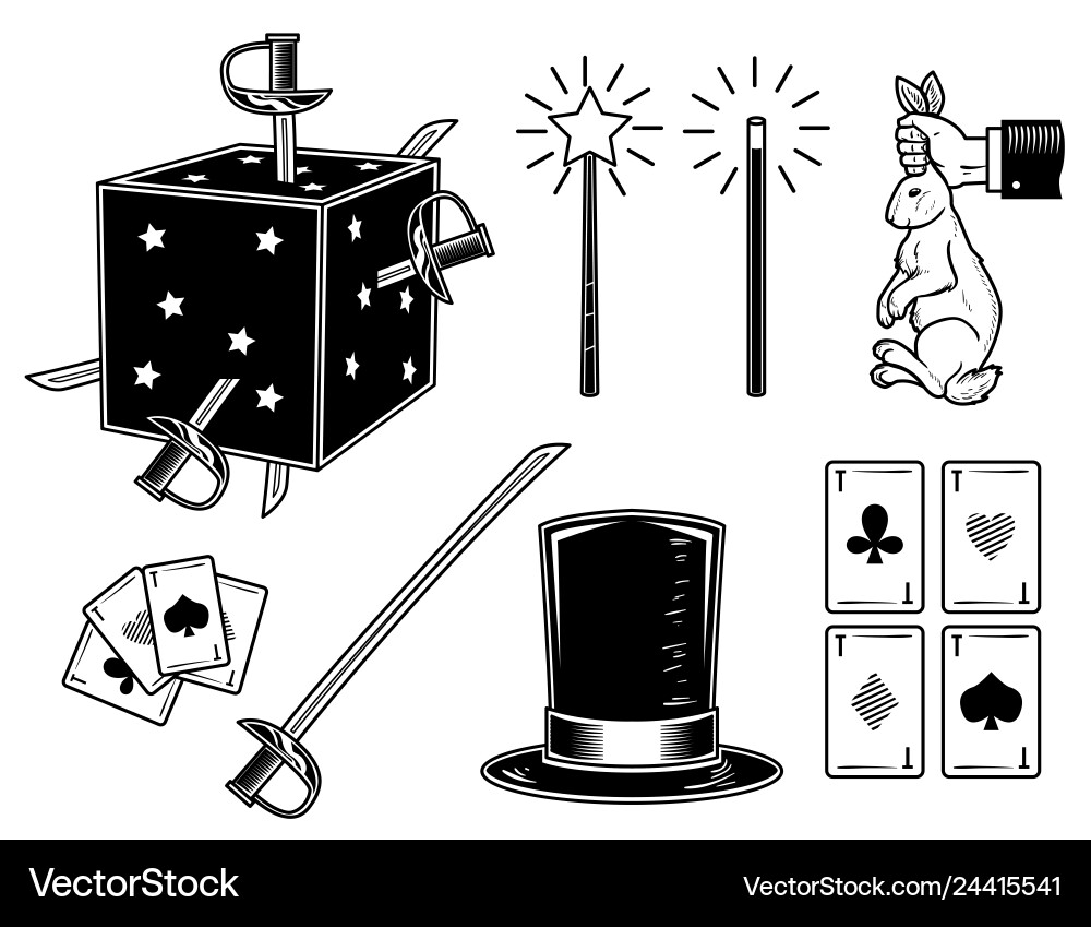 Set of magical elements Set of magical elements vector image