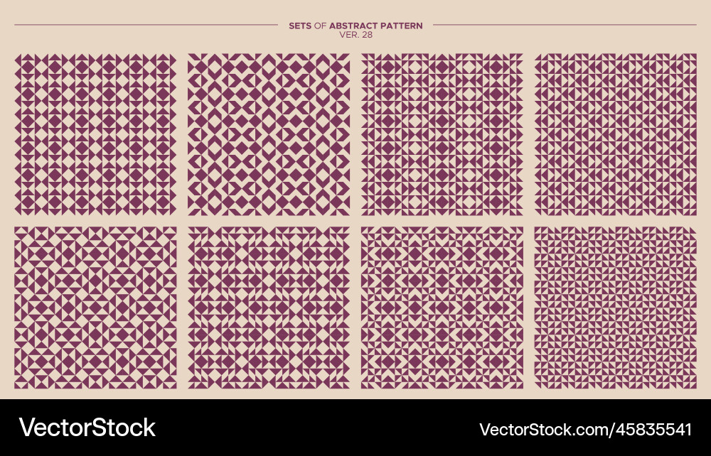 Simple geometric pattern design bundle Vector Image