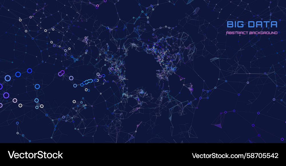 Abstract background color points in dark Vector Image