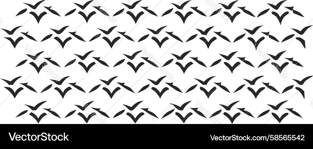 Abstract Bird Flock - Dynamic Motion Vector Image