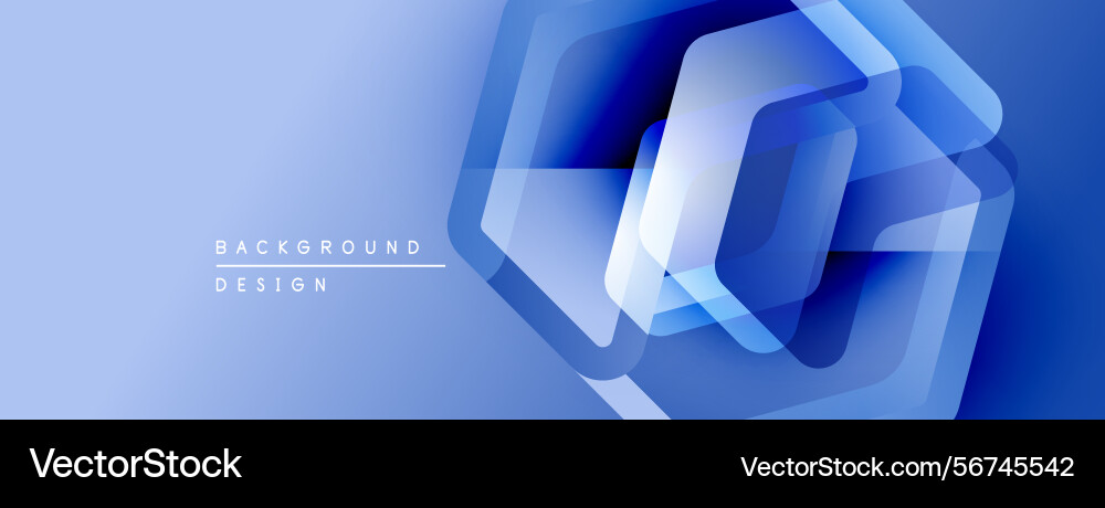 Abstract blue hexagon layers create dynamic Vector Image