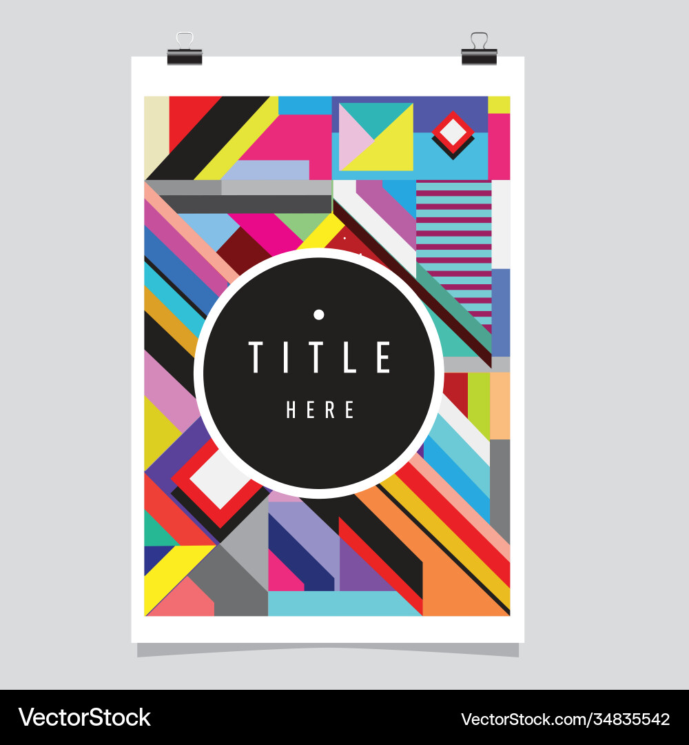 Abstract colorful geometric pattern background Vector Image