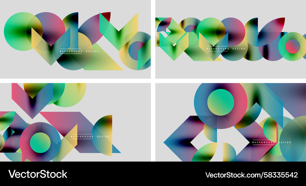 Abstract colorful shapes create dynamic Abstract colorful shapes create dynamic Vector Image