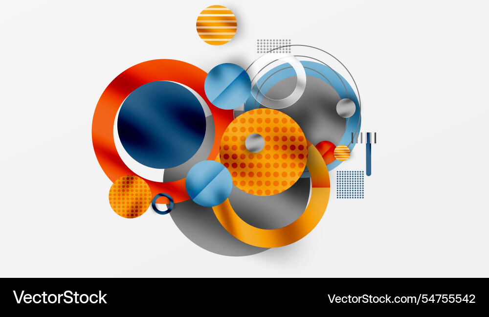 Abstract geometric background with overlapping Vector Image