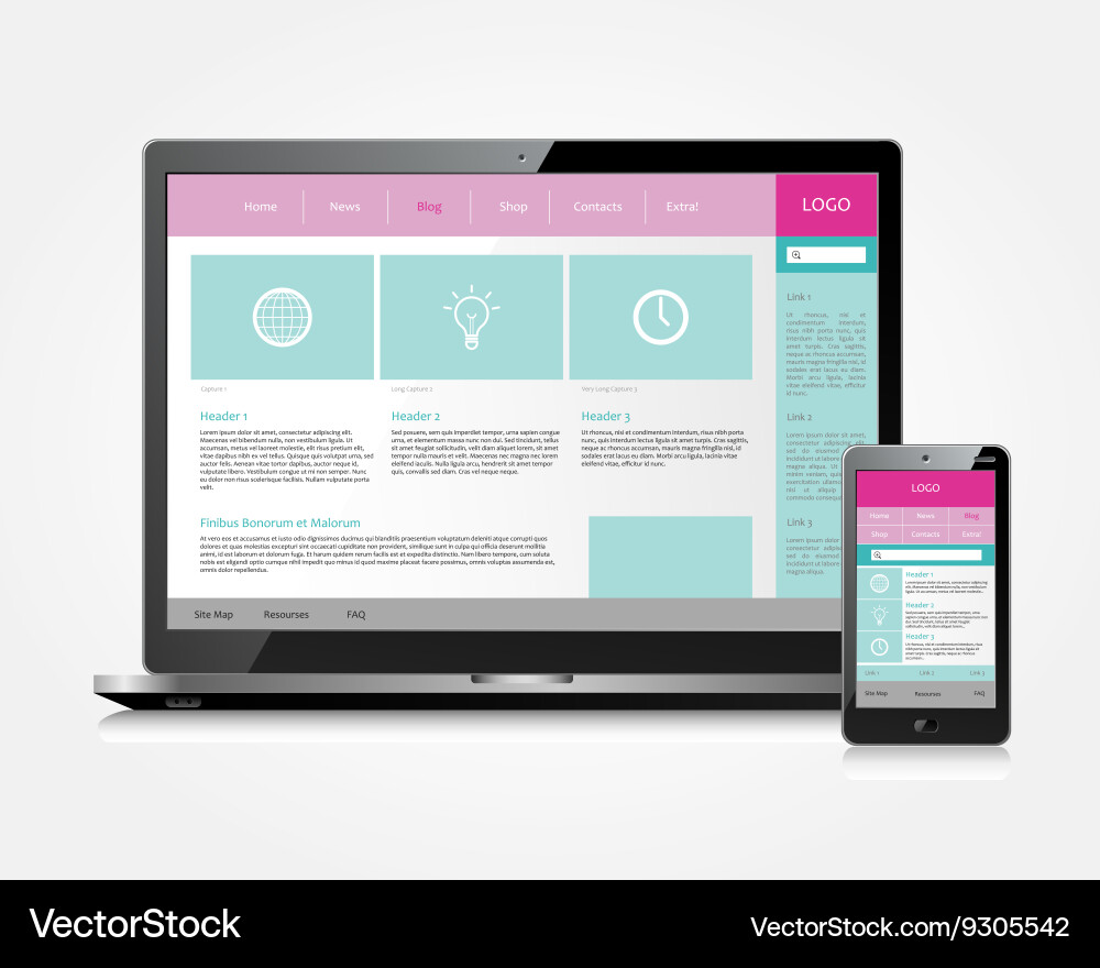 Adaptive web design vector image