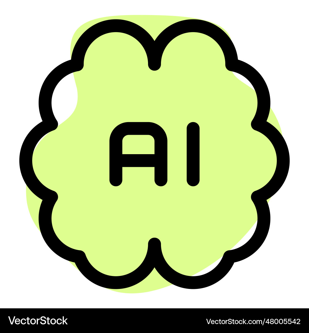 Ai brain used in filed of cybersecurity Vector Image