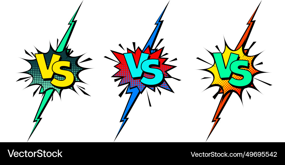Cartoon comic background vs fight versus comics Cartoon comic background vs fight versus comics vector image