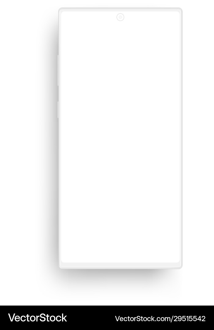 Clay mobile phone with blank screen front view Clay mobile phone with blank screen front view vector image