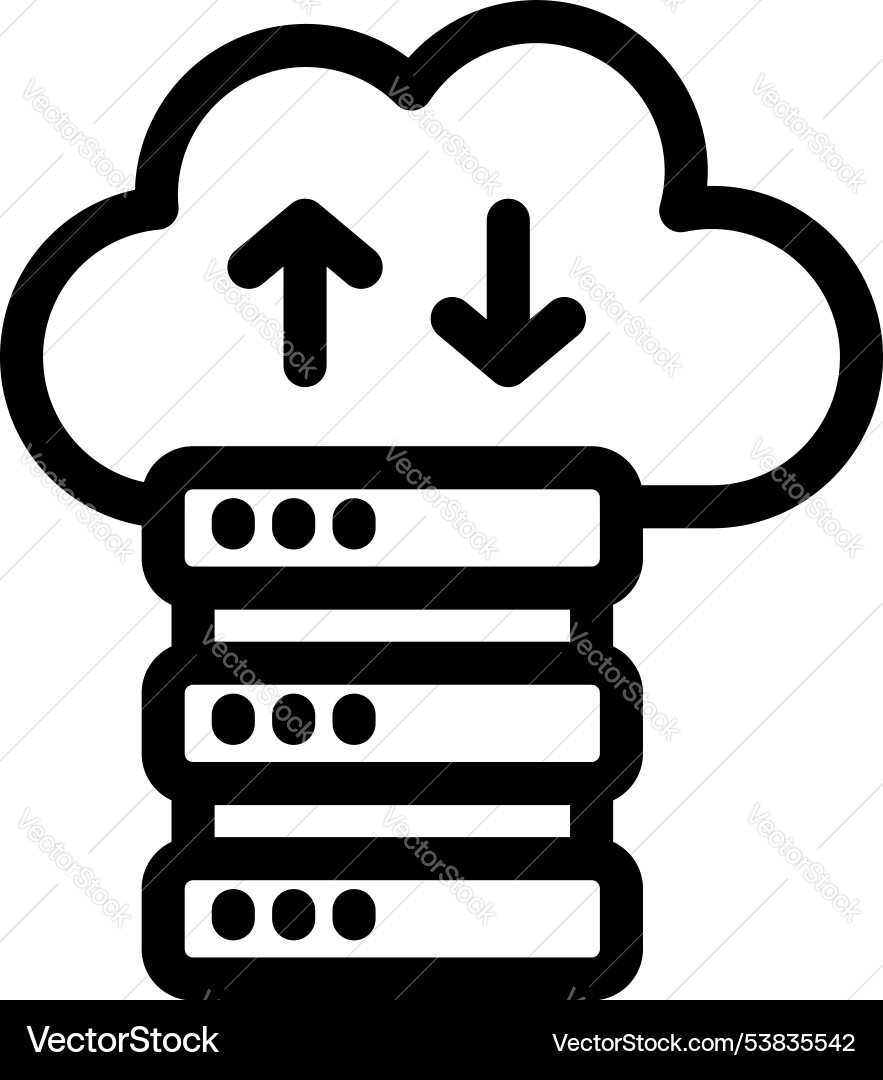 Cloud computing data storage server upload Cloud computing data storage server upload vector image