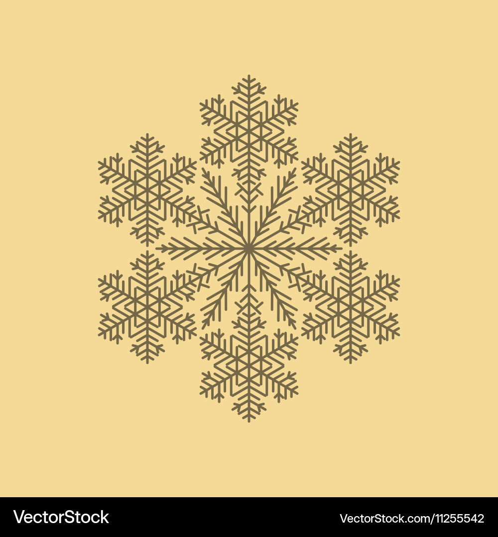 Flat on background of snowflake Vector Image