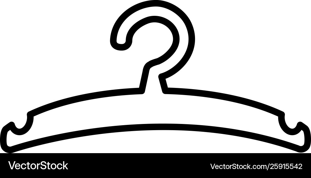 Hanger line icon in flat style for apps ui vector image