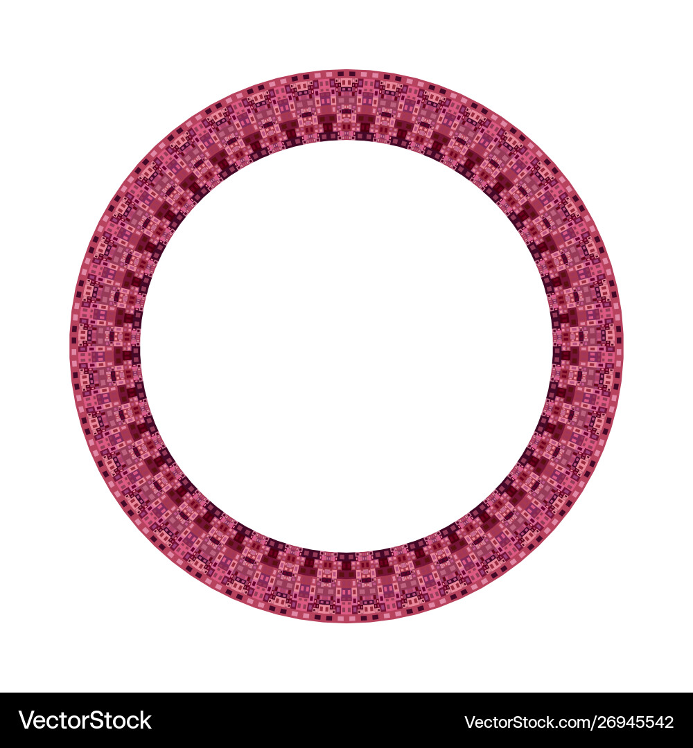 Isolated colorful abstract tiled mosaic circular Vector Image