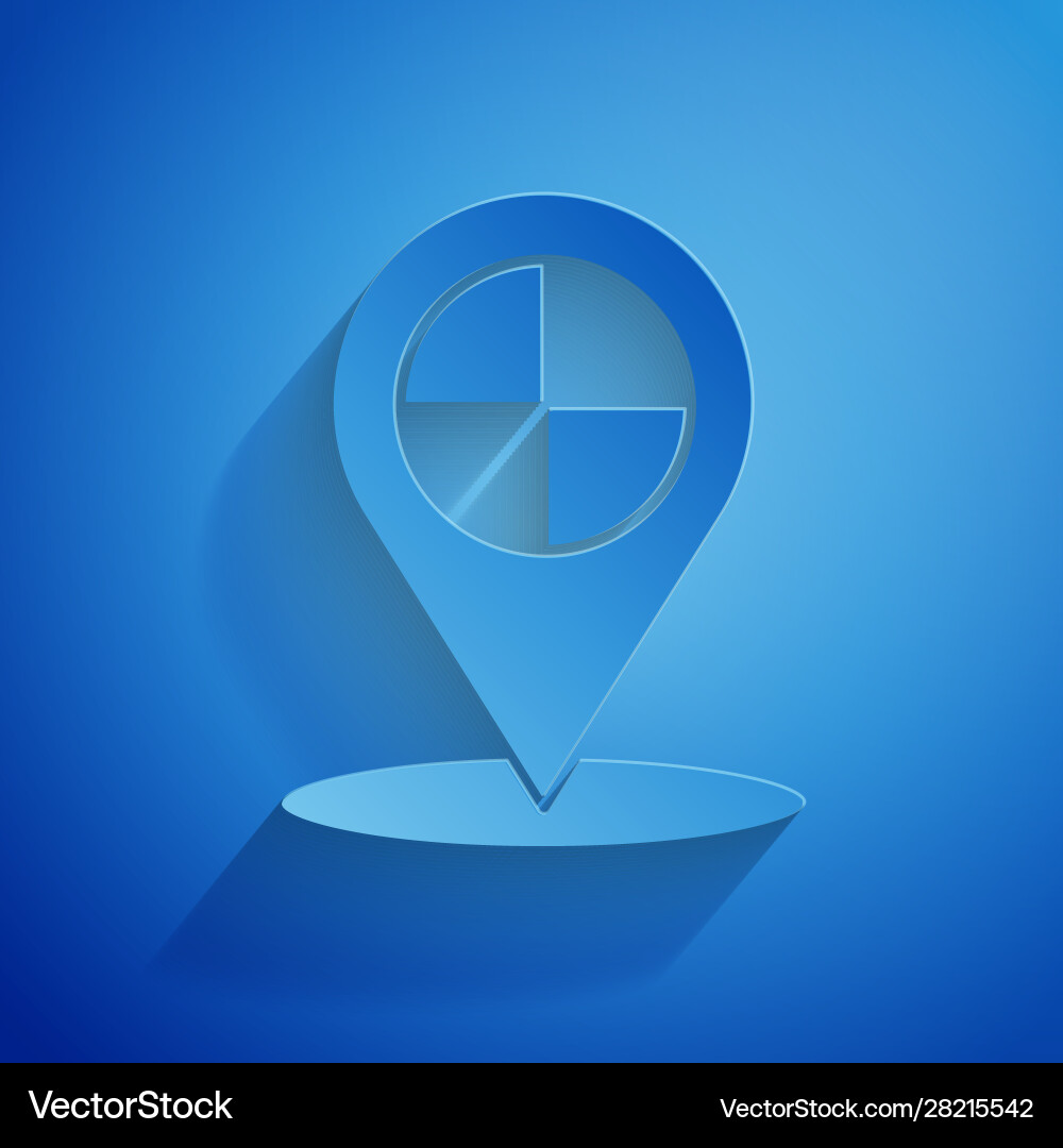 Paper cut map pointer with taxi icon isolated Paper cut map pointer with taxi icon isolated Vector Image