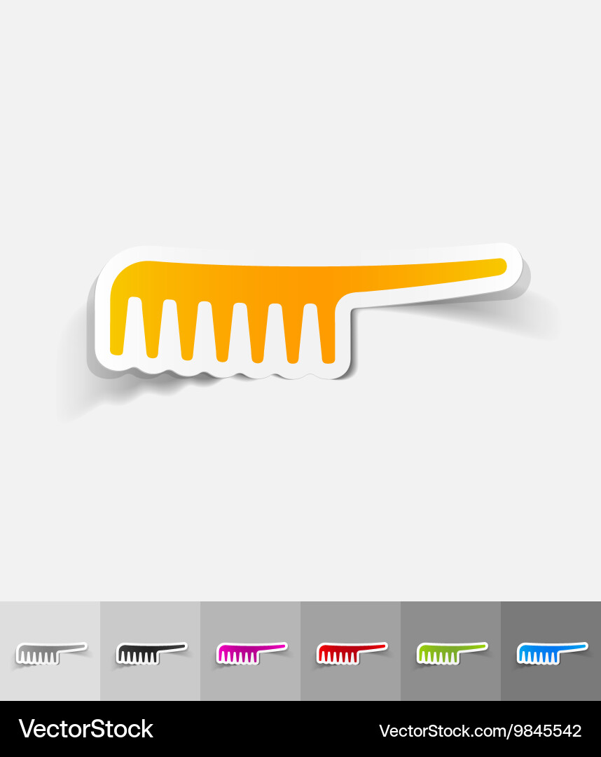 Realistic design element comb Vector Image