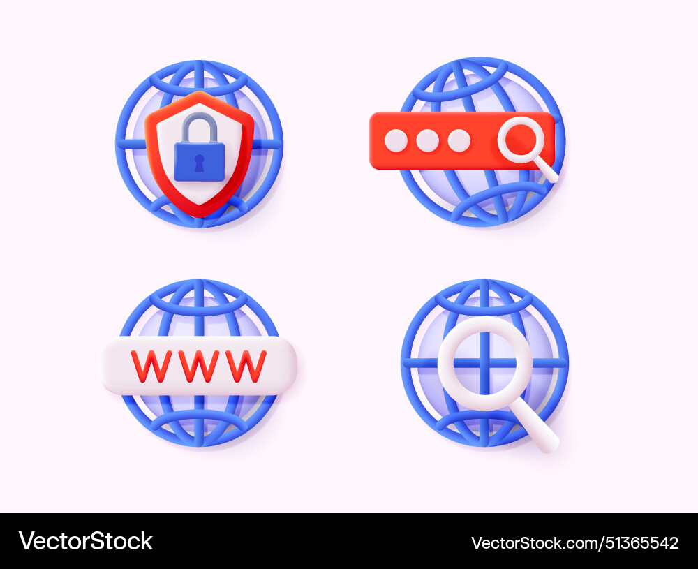 Www search bar icon address and navigation Www search bar icon address and navigation vector image