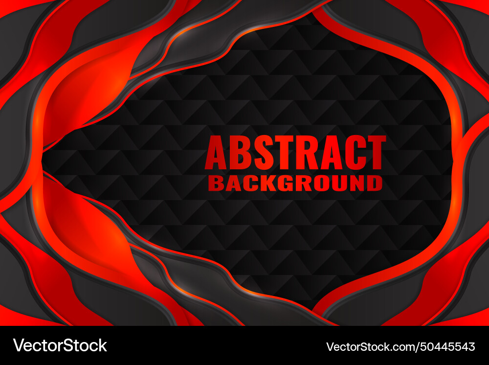 Abstract fluid background with black and red color Vector Image