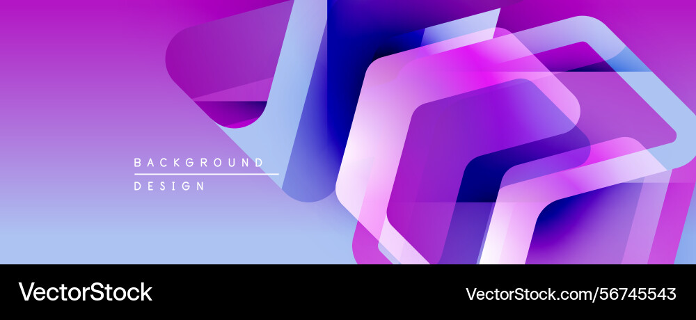 Abstract geometric shapes overlap creating Vector Image