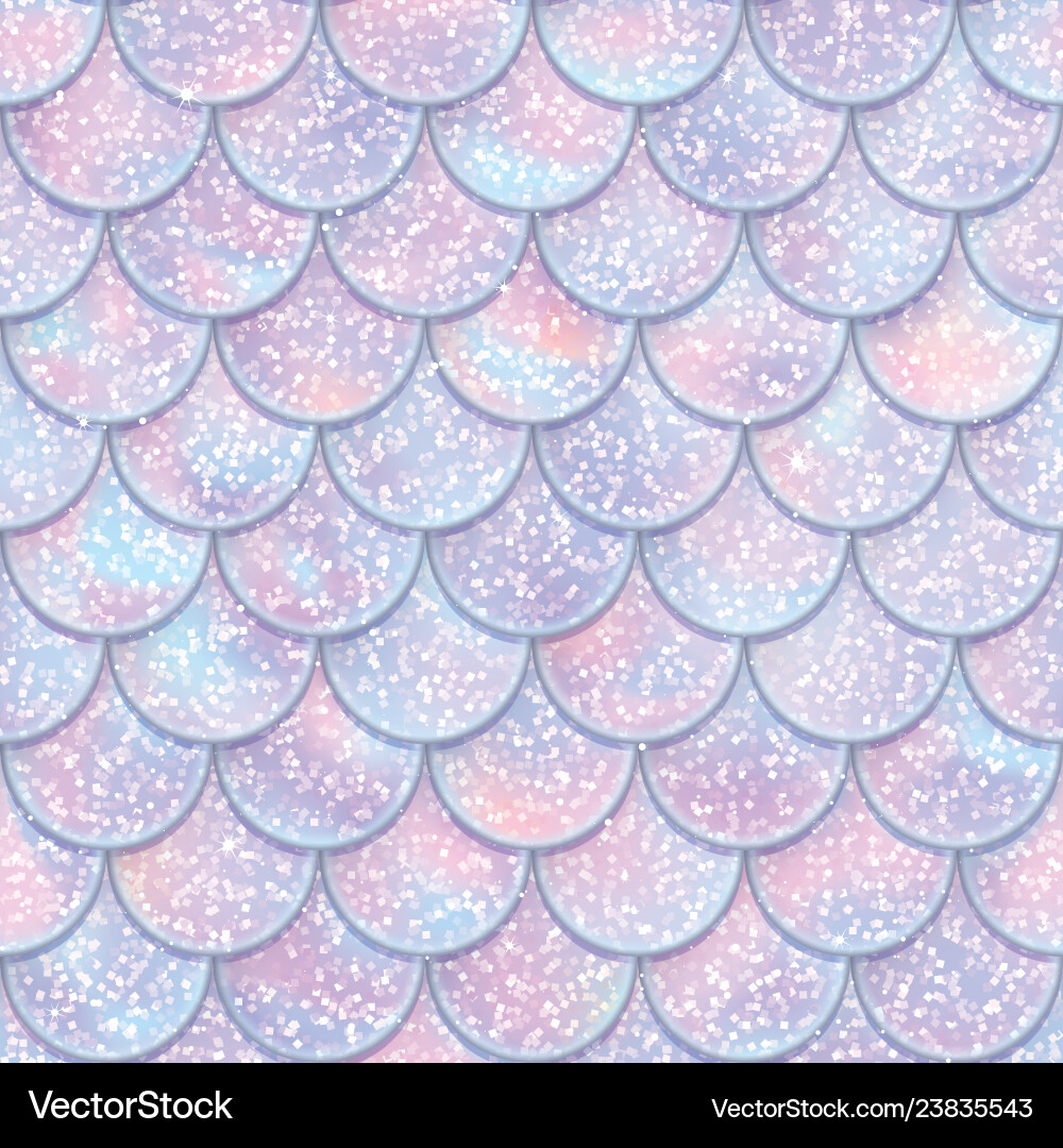 Glitter fish scales seamless pattern mermaid tail Glitter fish scales seamless pattern mermaid tail vector image