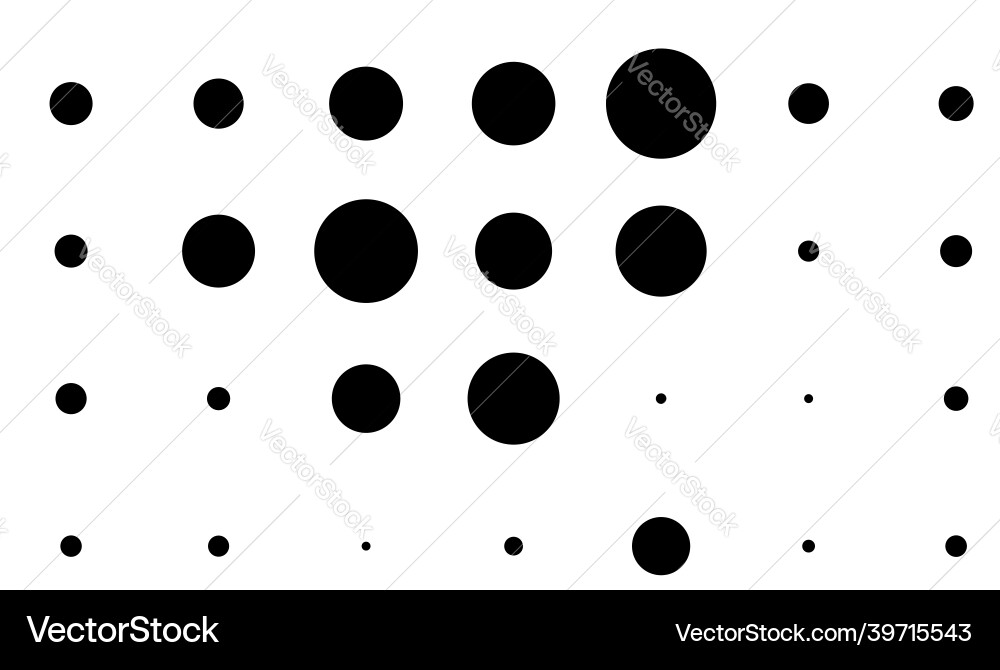 Halftone random circles dots pattern Vector Image