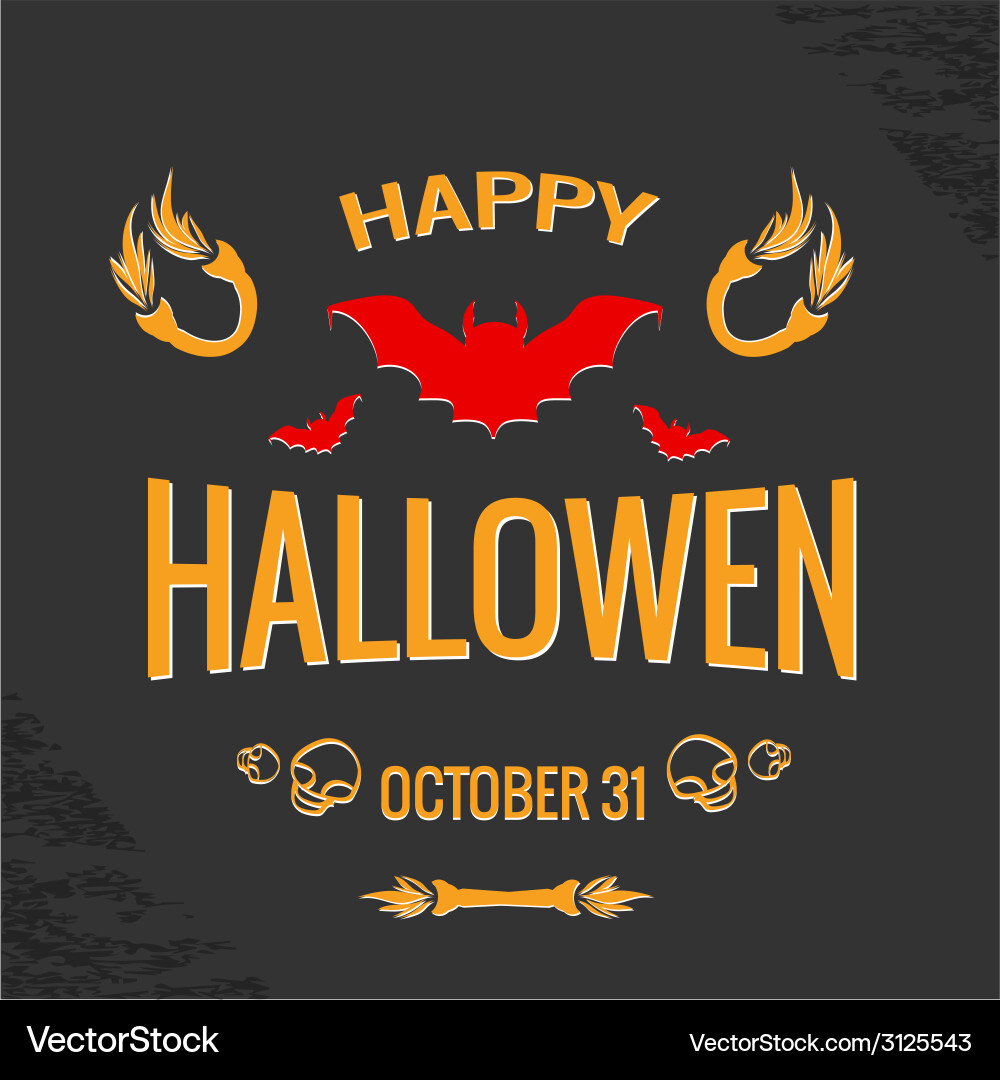 Happy halloween poster Vector Image