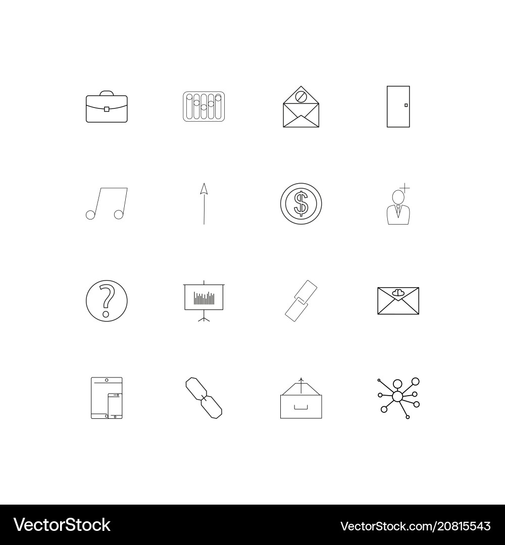 Internet of things linear thin icons set outlined Vector Image