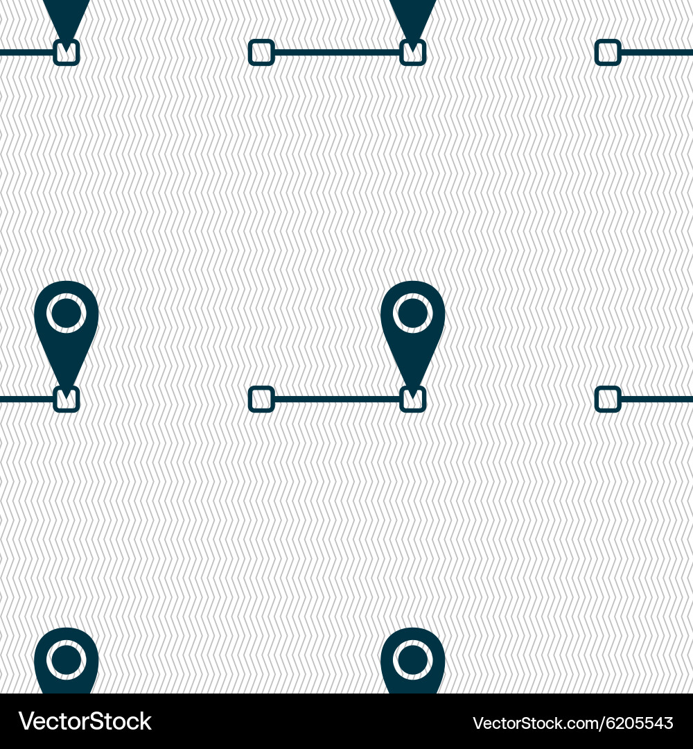 Map pointer icon sign seamless abstract background Vector Image