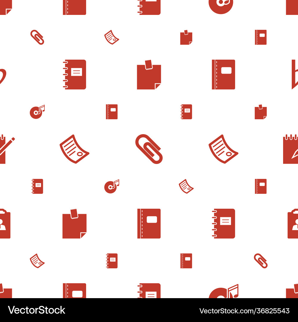 Note icons pattern seamless white background Vector Image