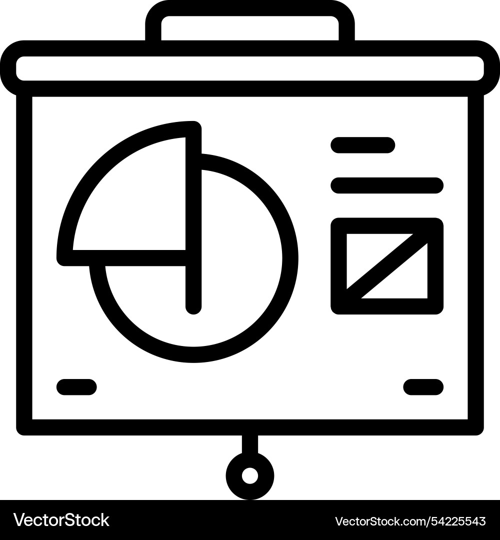 Pie chart presentation icon Vector Image