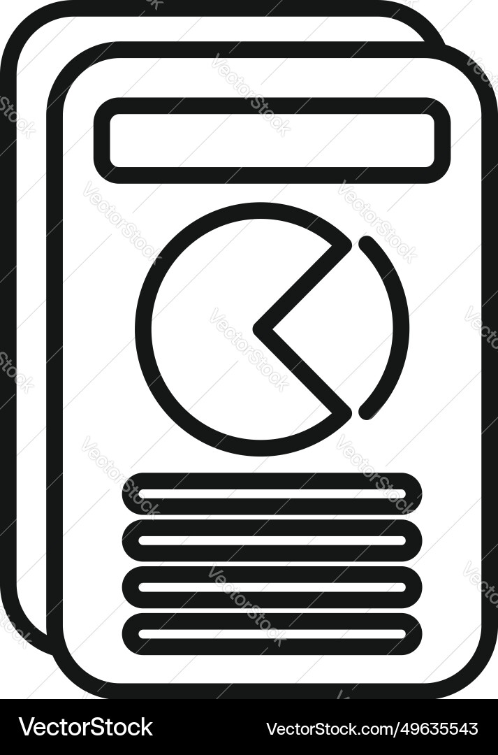 Screen file folder icon outline job remote Screen file folder icon outline job remote vector image