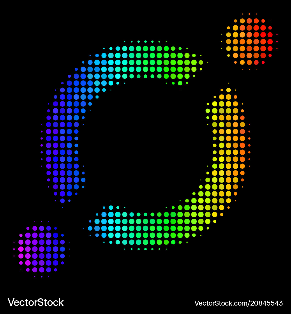 Spectrum dot node link icon Vector Image