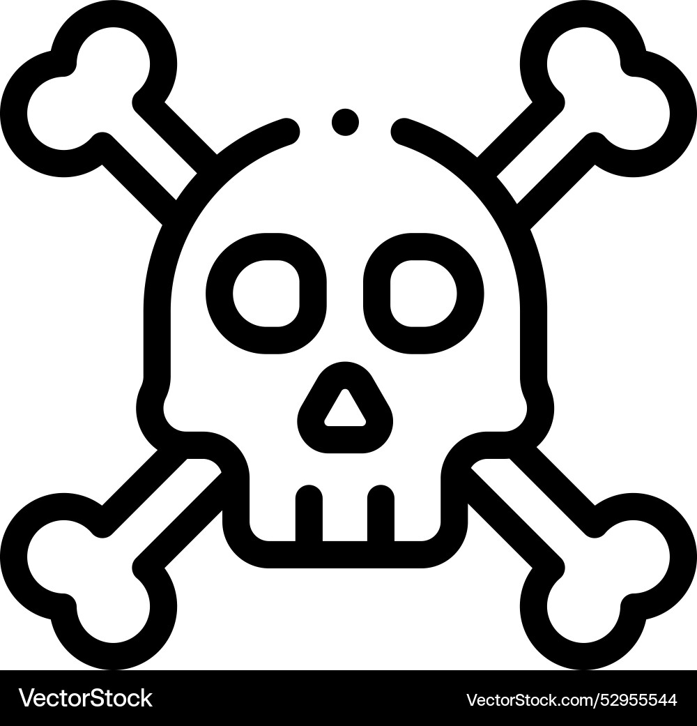 Deadly icon thin linear style design isolated Deadly icon thin linear style design isolated vector image