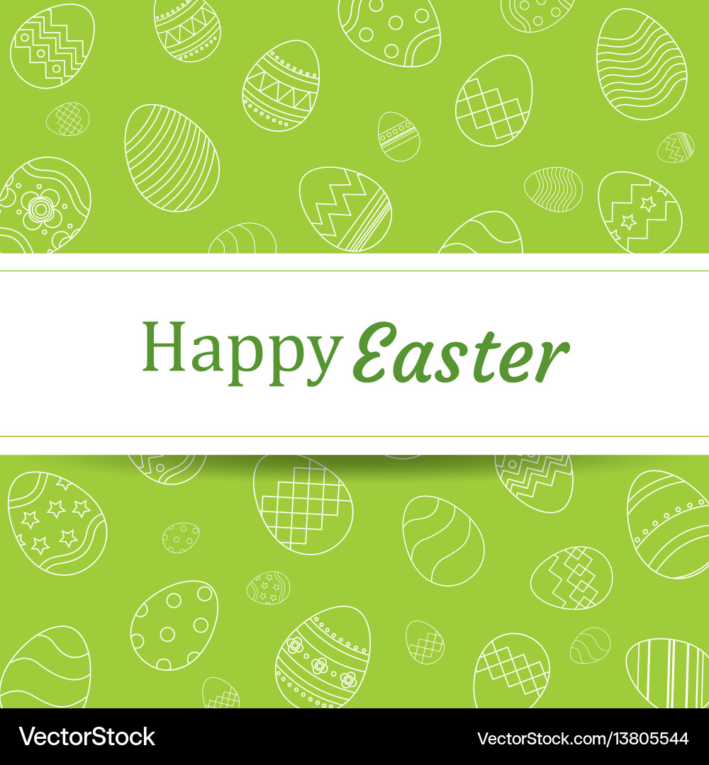 Easter Egg Pattern Background Vector Image