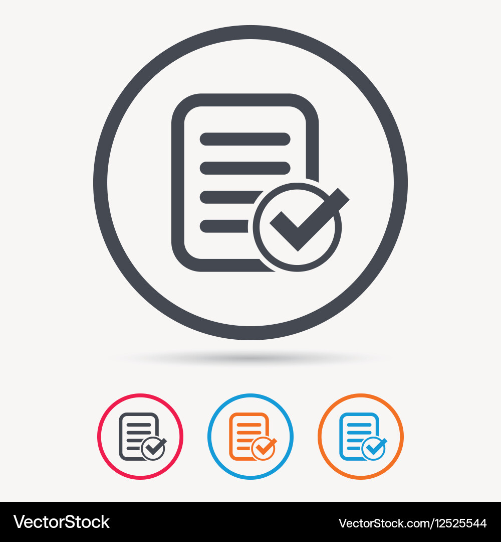 File selected icon document page with check Vector Image
