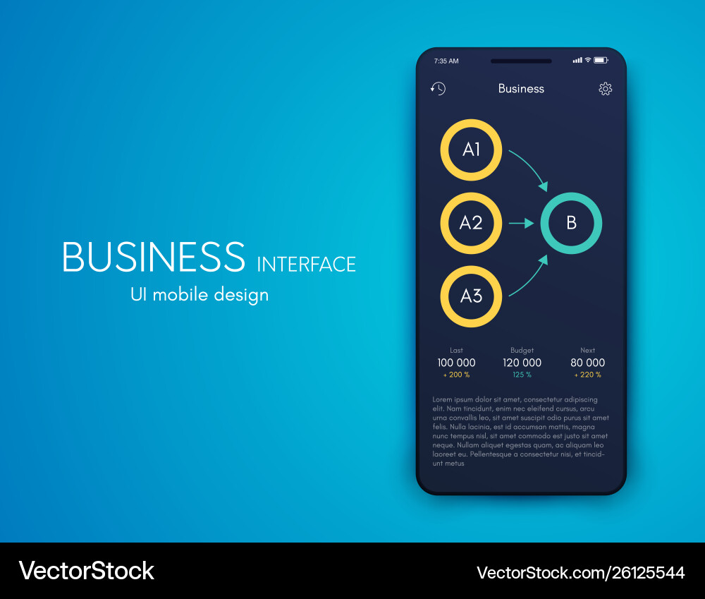 Graphics mobile infographics with three Graphics mobile infographics with three vector image