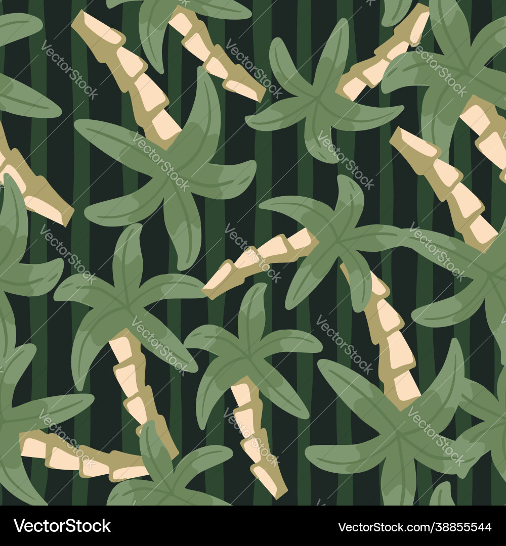 Hand drawn seamless pattern with random green Vector Image
