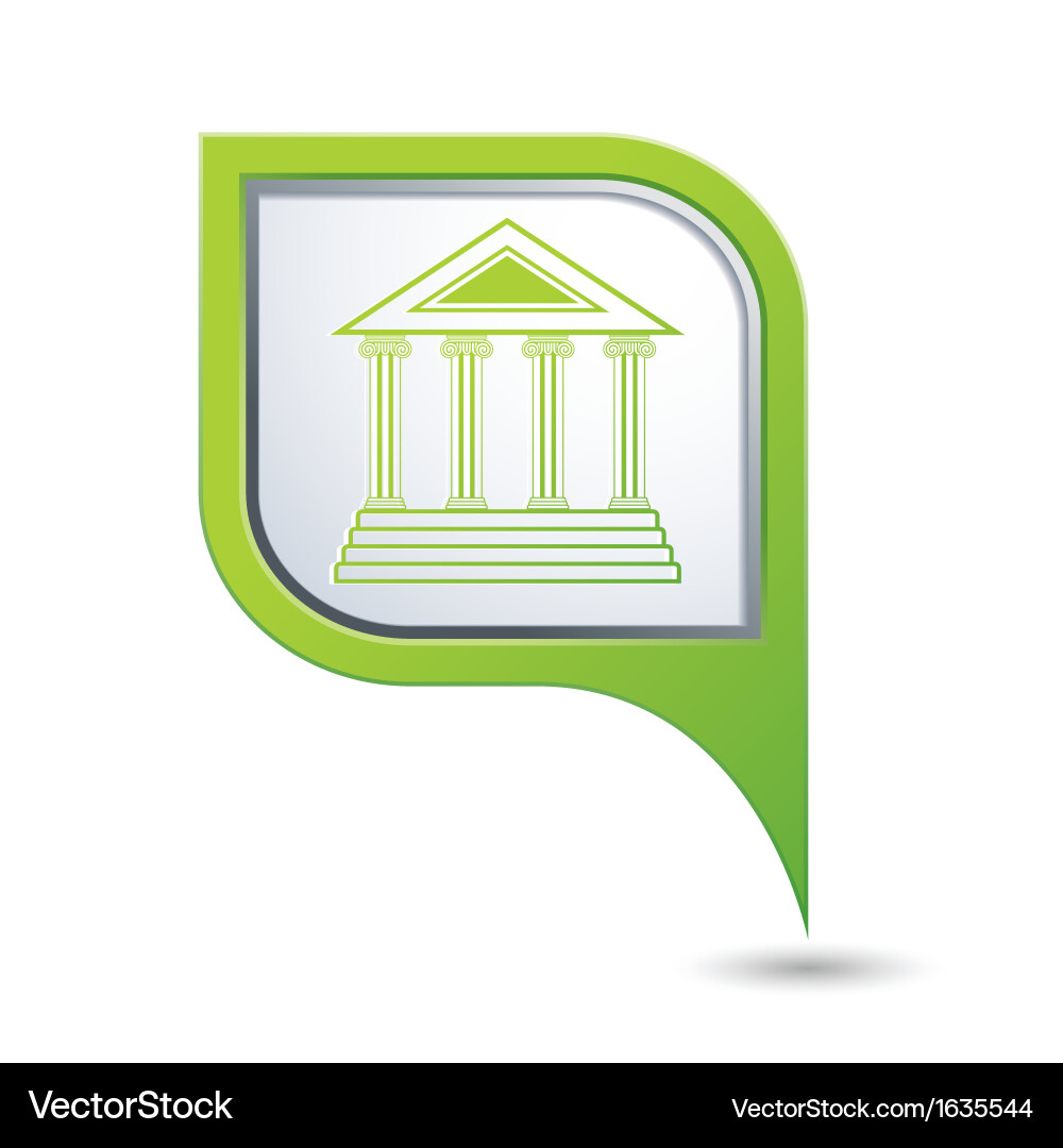 Museum Map Pointer Icon Vector Image