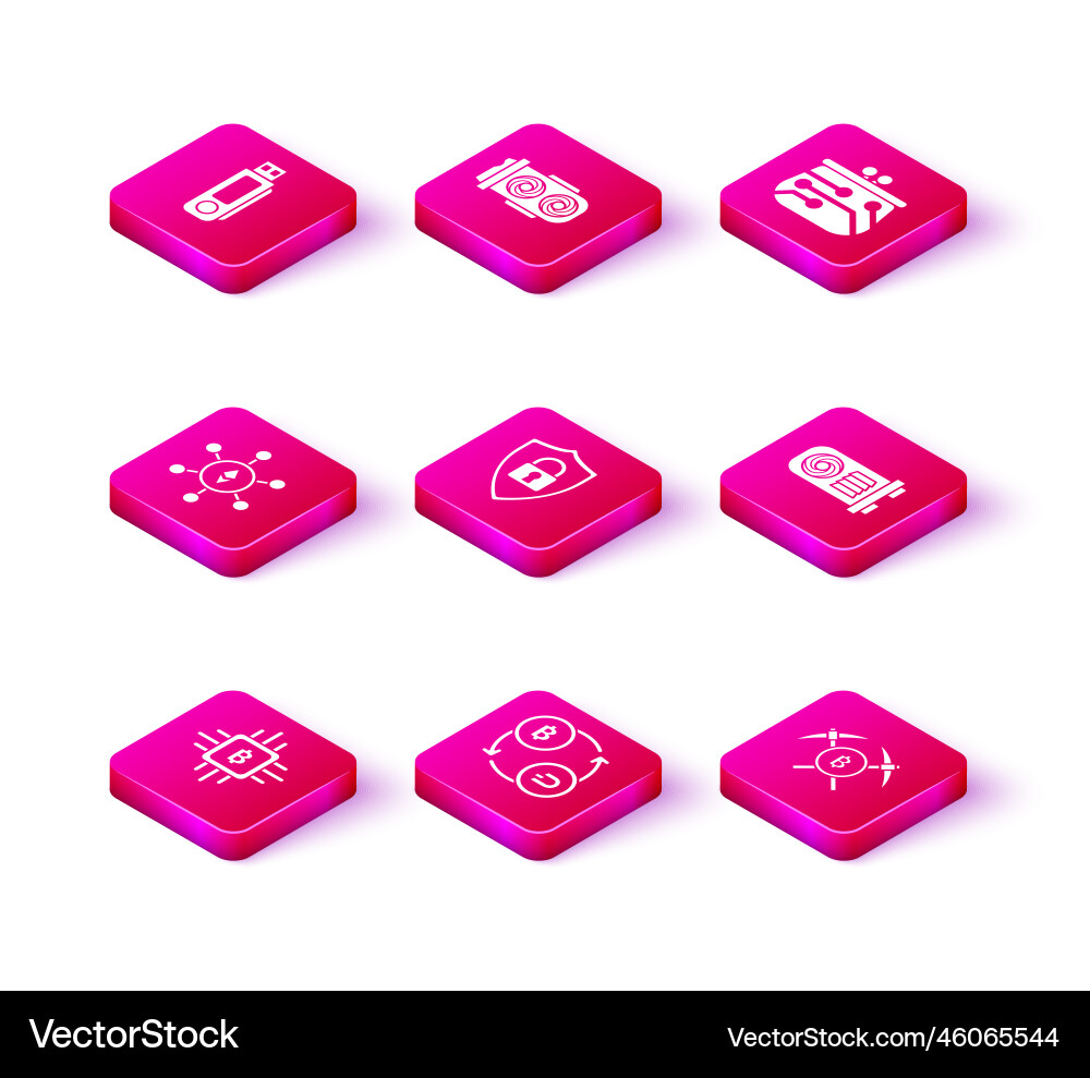 Set cpu mining farm cryptocurrency exchange Vector Image