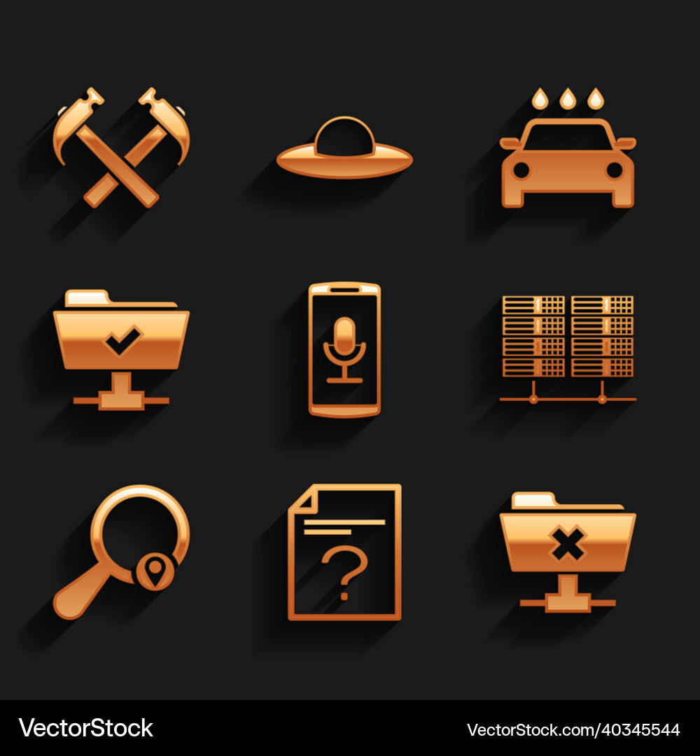 Set mobile recording unknown document ftp cancel Set mobile recording unknown document ftp cancel Vector Image