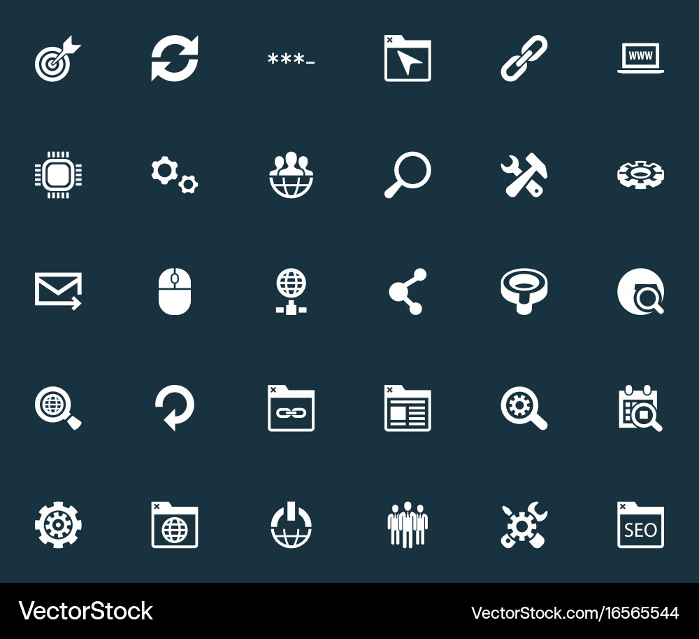 Set of simple review icons Vector Image