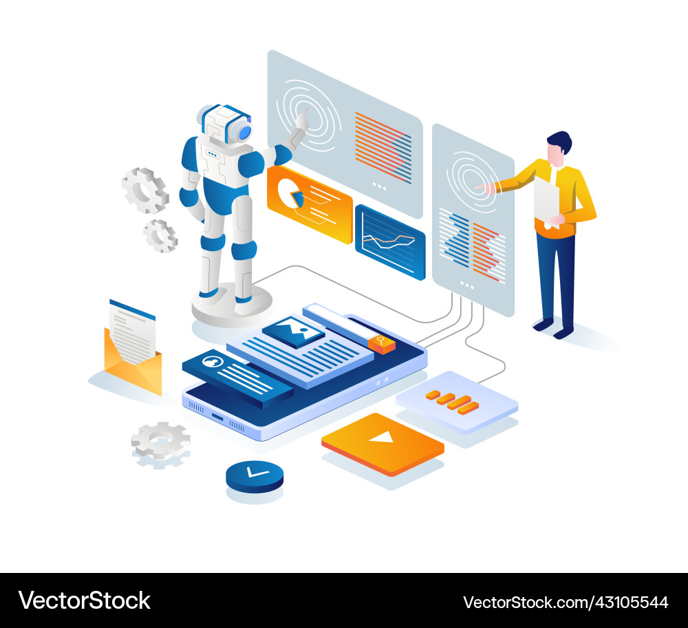 Smartphone app web developer Vector Image